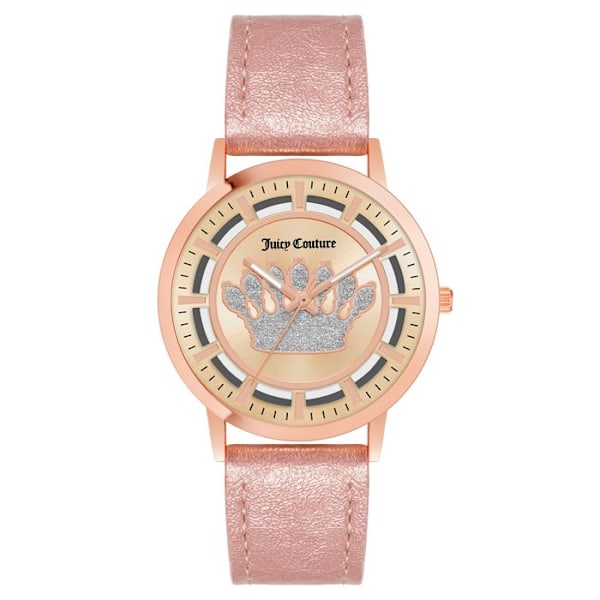 Dameur - Juicy Couture - JC1344RGPK - Læder - Kvarts - 36 MM rosa/rosa