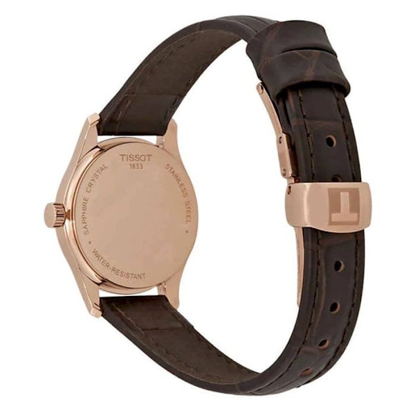 Damklocka - TISSOT - TRADITION 5.5 LADY - Läder - Kvarts - Vattentålighet 3 ATM rosa guld