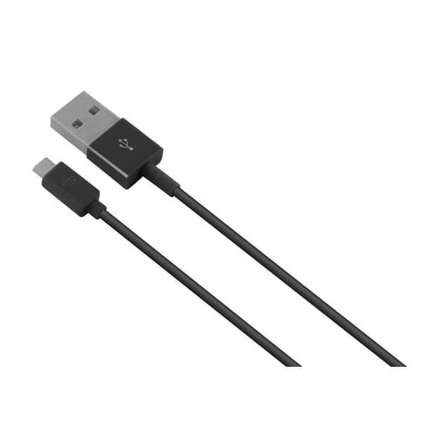 USB-micro USB-kabel til smartphone - PHONEKIT CONTACT - 1 m - Sort - Han til hun - Høj hastighed