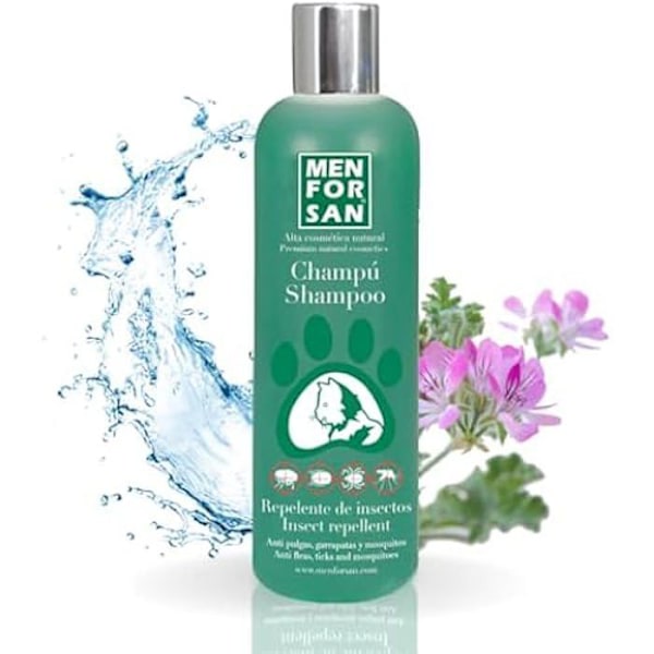 Naturlig afvisende shampoo - Menforsan - 300 ml - Antiloppe - Citrongræs - Neutral pH