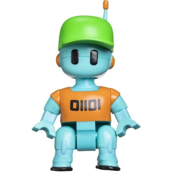 Nivellyhdyttävä hahmo - BANDAI - Stumble Guys - Robot Guy - 11 cm - Tarrat mukana