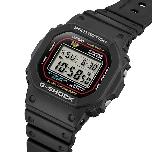 Ur - Casio - DW-5600RL-1ER - Sort Plastik - Vandafvisende 20 bar - Digital Svart