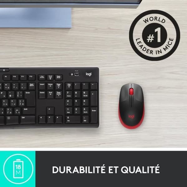 Hiiri - Langaton - Logitech - M190 - Punainen