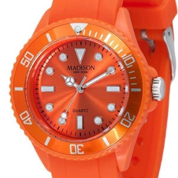 Kello - Madison - L4167-04 - 35 mm - Silikoni - Vettä hylkivä 5 atm Orange