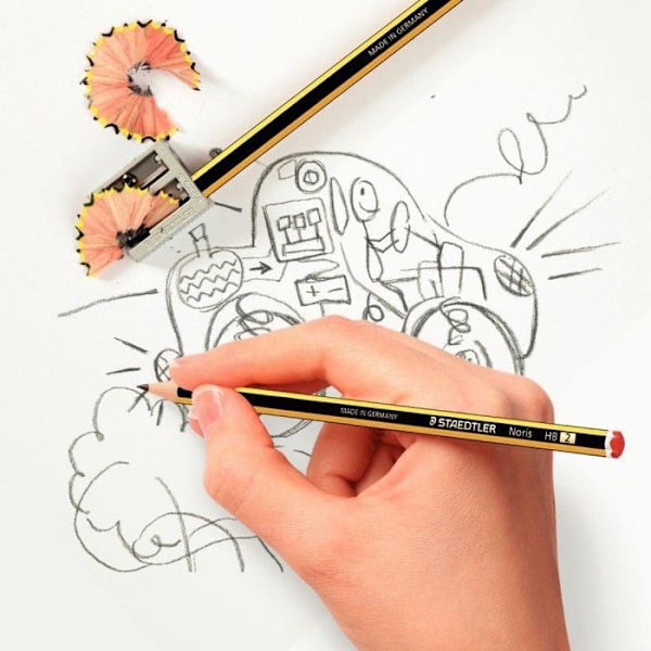 Stift - STAEDTLER - NORIS 120-2 - HB - Æske med 12 - Graphit Sort Svart