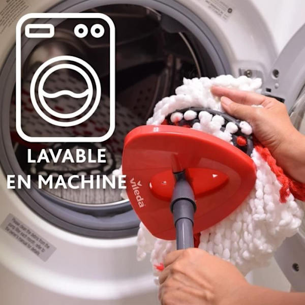 VILEDA EasyWring & Clean Broom Refill - Microfiber Hvid og rød