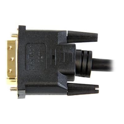 HDMI-DVI-D-sovitinjohto - STARTECH - 2m - Kullatut päätteet Sort