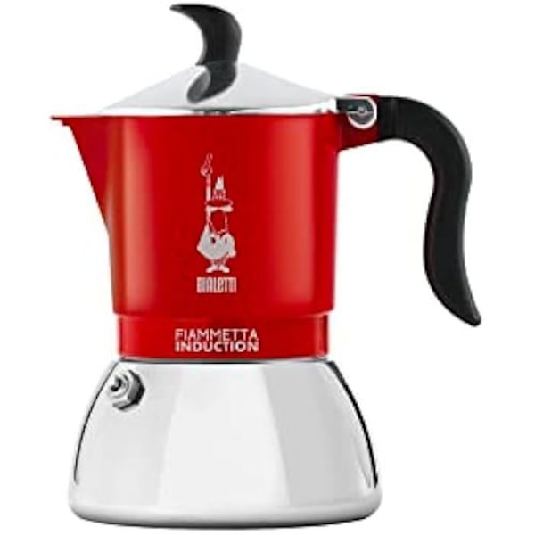 Induktionskaffekande Bialetti Fiammetta - 2 Kopper - Rød - Kompatibel med Alle Varmeplader