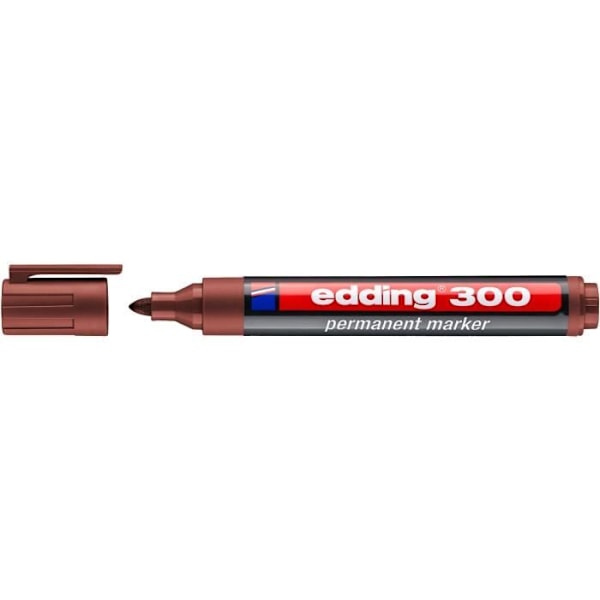 EDDING Pysyvät merkit - 10 kpl pakkaus - ruskea - pyöreä kärki 1,5-3 mm kastanj