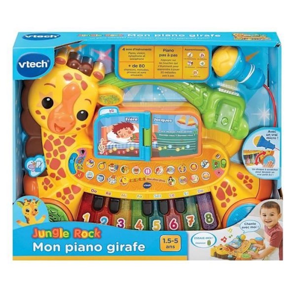 VTECH JUNGLE ROCK - MY GIRAFFE PIANO Flerfärgad