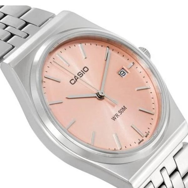 Casio Ur - Unisex - MTP-B145D-4AVEF - Armbånd i Rustfrit Stål - Rosa Zifferblad - Vandtæt 5 ATM Pengar