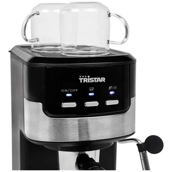 Tristar CM-2278 Espressomaskine sort, rustfrit stål 1100 W