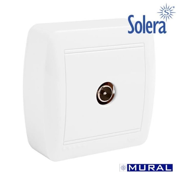Enkelsignaluttag för TV - GREENICE - Solera Wall Series [E3-42992] - Bredd 74mm