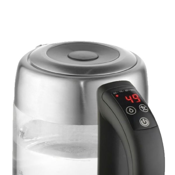 Retrobelyst glas kedel 1,7L med temperaturkontrol Adler AD 1247