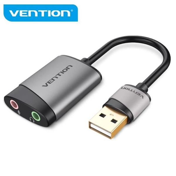 VENTION USB-ljudkort till extern 3,5 mm ljudadapter med mikrofon för PS4-hörlurar