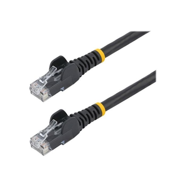 STARTECH Cat5e UTP nätverkskabel utan krok - 10 m Svart - Anti-snag RJ45 Ethernet-kabel - Patchkabel