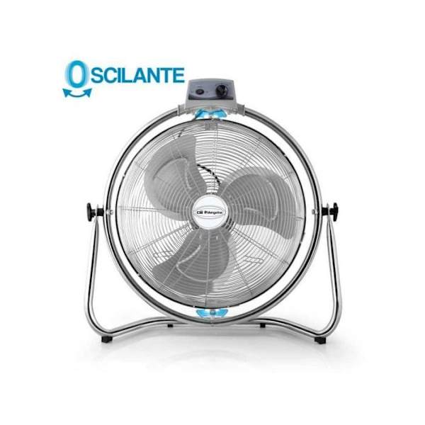 Ventilator - Obergozo - PWO1946 - Rustfrit stål - 135W - Ø 45 cm - 3 hastigheder Silver