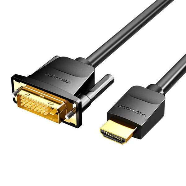 HDMI til DVI Kabel - VENTION - 5m - 4K 60Hz - Høj kvalitet - Sort