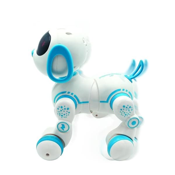 Power Puppy Jr Bleu – Min programmerbare robot hund med gestus kontrol HVID