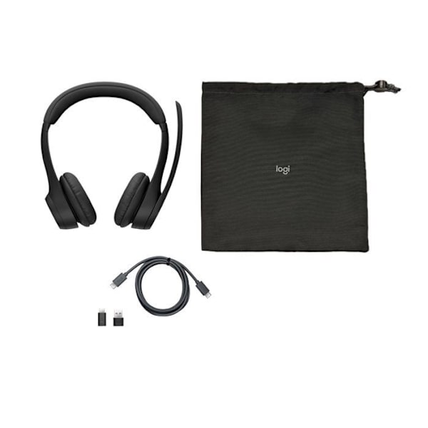 Micro-hovedtelefon - Bluetooth - trådløs - USB-C via en Bluetooth-adapter - Logitech - Logitech Zone 305 - Micro-hovedtelefon - over-ear