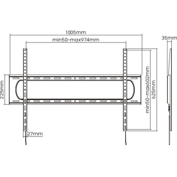 Support TV fix - SLIM - Stell - SHO 7220