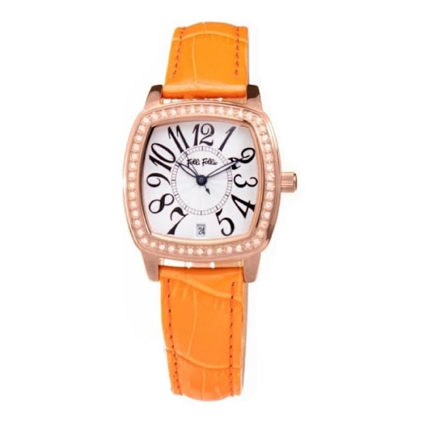 Damklocka - Folli Follie - WF14B020SDS - Läder - Kvarts - Ø 34 mm Vit