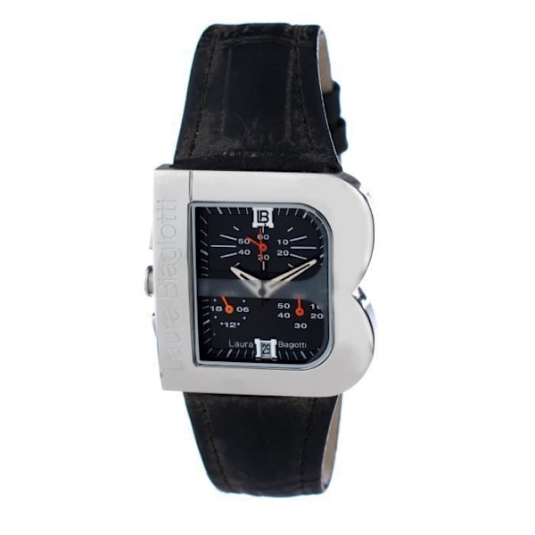 Kvinnoarmbandsur - LAURA BIAGIOTTI - LB0002L-01 - Kvarts - Läder - Svart Svart
