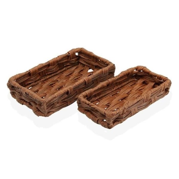 Basketset - Brun - Polyethylene - 11 x 4 x 20 cm - 2 st - Plastik