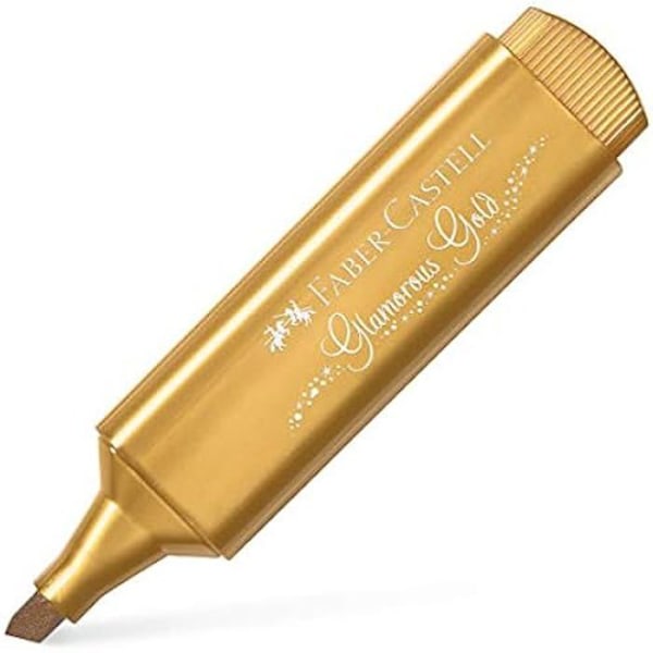 Fluorescerande markör - FABER-CASTELL - Textliner 46 - Metalliskt bläck - 3 linjebredder Metalliskt guld