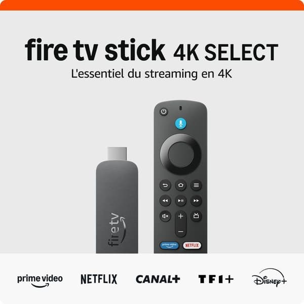 Fire TV Stick 4K Select - AMAZON - 4K-resoluutio - Bluetooth - Wi-Fi - 8 Gt
