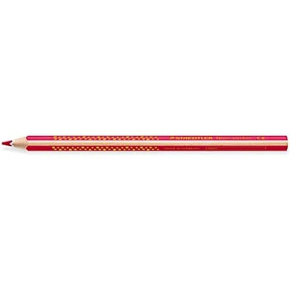 Färgpenna - STAEDTLER - Noris Jumbo 128/1284 - Ergonomisk - Mjuk bly - FSC-certifierat trä Vitt, rött, vinrött