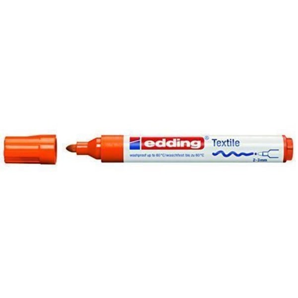 Edding e-4500 sarja 10 pysyvää merkkiä ja luotikärki tekstiileille 2-3 mm fluoresoiva oranssi