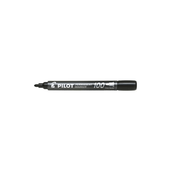 Pilot 100 Svart Permanent Markör 1mm Fin
