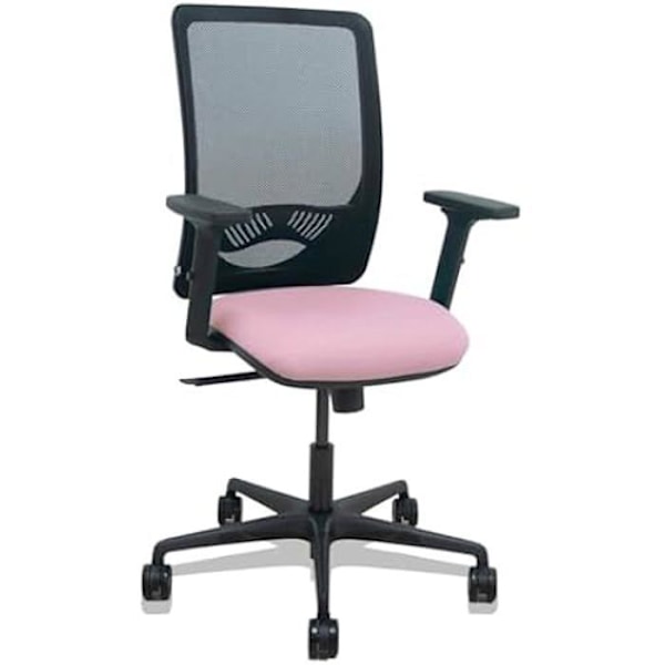 Zulema - Ergonomisk kontorsstol med synkront mekanism, 2D-armstöd - Svart andningsbar ryggstöd och Svart