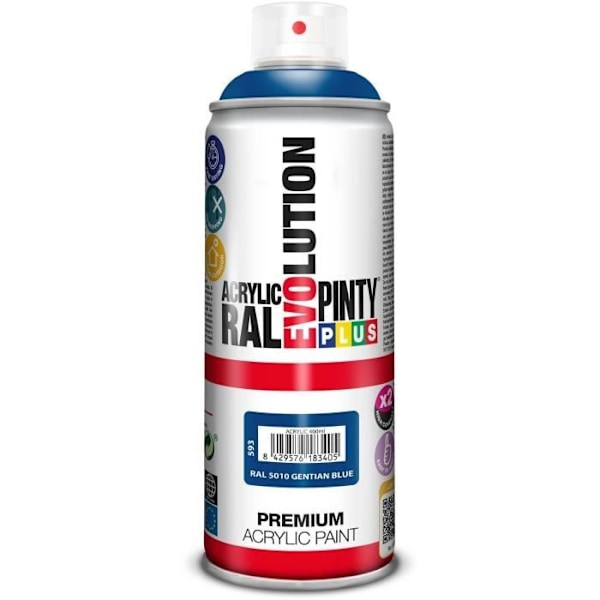 Sprayfärg - blank - blå RAL5010 - 400 mL Blå RAL5010