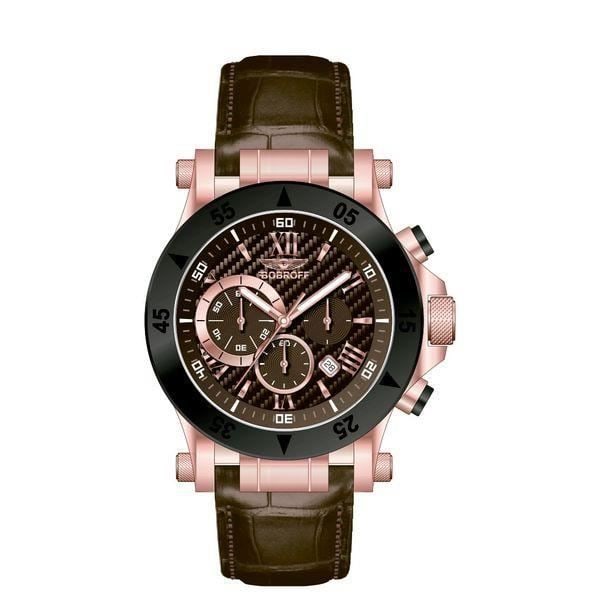 Miesten Bobroff kello BF1001M65 (44 mm) - Kvartsi - Aakkosnumeerinen - Aikuinen - Miehet