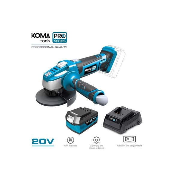 KOMA 20V Grinder Pack - 4,0Ah batteri - Oplader - 08760