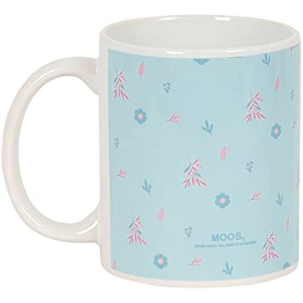 MOOS - Stort keramisk krus, modstandsdygtigt, let, holdbart, høj kvalitet, 350 ml, 8 x 9,5 cm, turkisblå, Blå