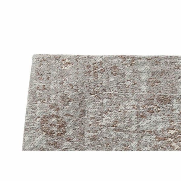 Chenille bomullsmatta DKD Home Decor vit/svart/ljusbrun