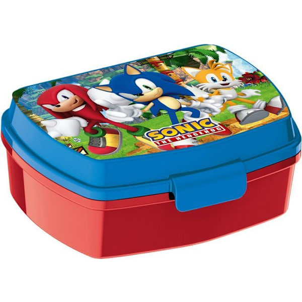 Snackbox - Sonic - Rektangulär - Blå - 17x13x6 cm - Tål diskmaskin