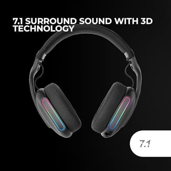 Gaming Headset - MARS GAMING - MHW-PRO - 3D Sound 7.1 - Bluetooth 5.3 - ARGB Flow Lighting