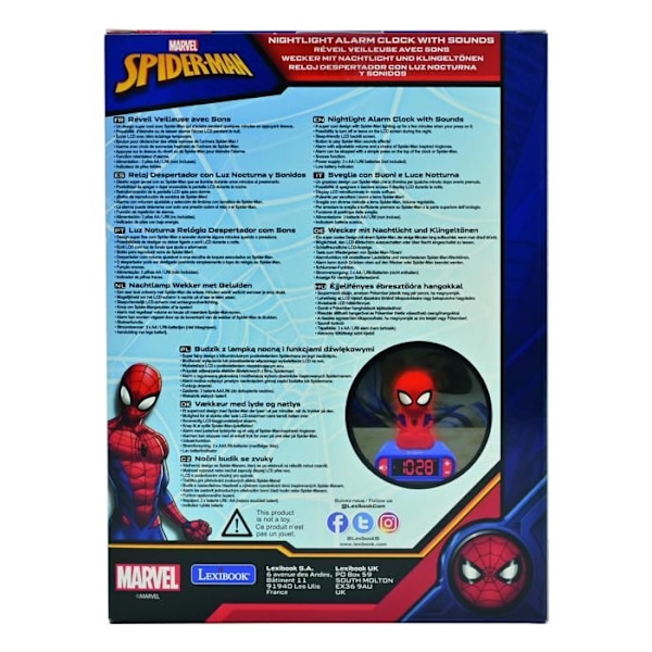 Digital herätysvalaisin LEXIBOOK - Spiderman - 3D valollinen ja ääneen - Punainen ja sininen - Lapsi Röd