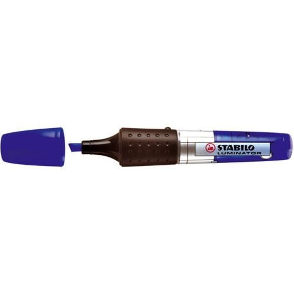 Surligner - STABILO - Luminator - Blå - Flydende blæk - Ekstra holdbar spids - Futuristisk design Blå