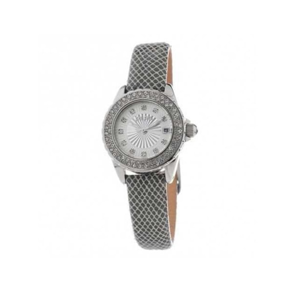 Kvinnoklocka - Folli Follie - WF1A006ST - Ø 28 mm - Läder - Quartz Vit