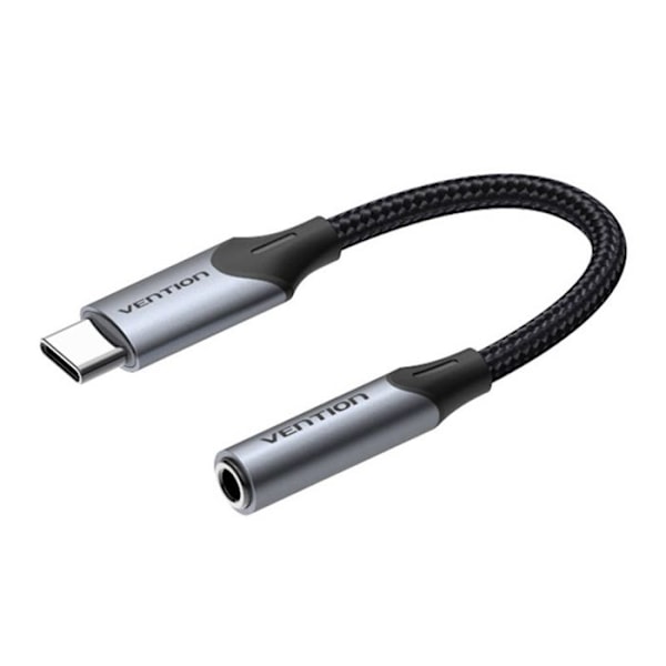 Type-C kuulokkeiden sovitin 3,5 mm:stä 3,5 mm:iin DAC:lla - Vention (BGJHA) - Harmaa
