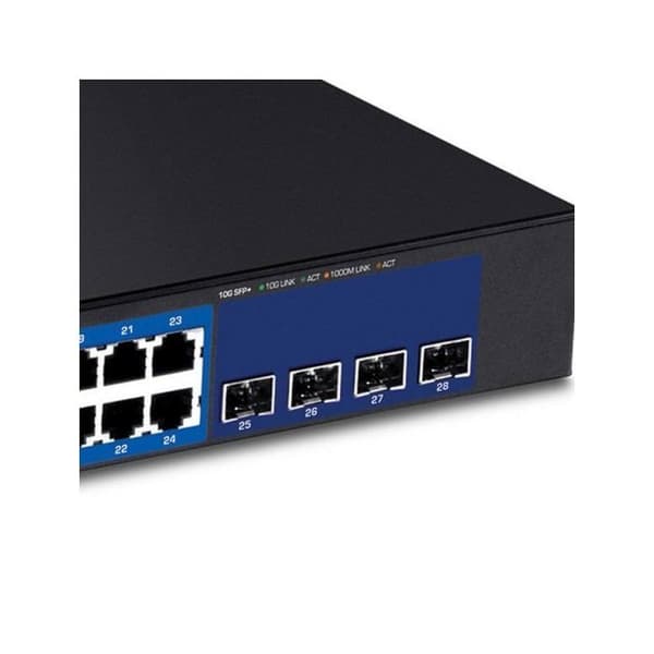 TRENDNET Ethernet Switch TEG-30284 24 porte administrer - 2 lag understøttet - Modulerbar - Fiberoptisk