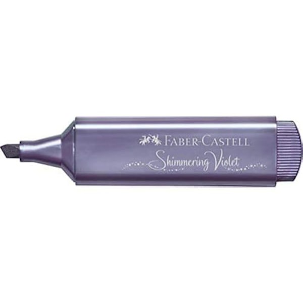 Textliner 46 markører - Faber-Castell - Mejselspids - Metallisk blæk - Violet Lila
