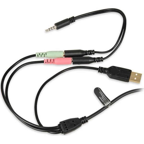 Ibox Aurora X3 Gaming Headset - Mikrofon på hovedbøjlen, USB, Øre, Mini Jack 3.5 mm, Sort