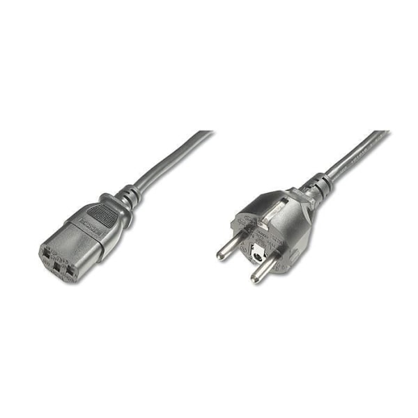 Schuko C13 M/F strömkabel. 1,2 m. H05VVF3G 0,75qmm Svart