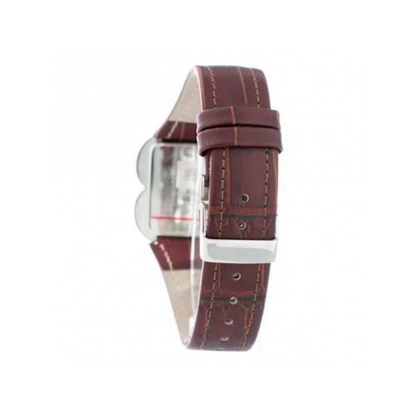 Dameur - Laura Biagiotti - LB0001L-10 - Kvarts - Læder - Ø 33 mm kastanj